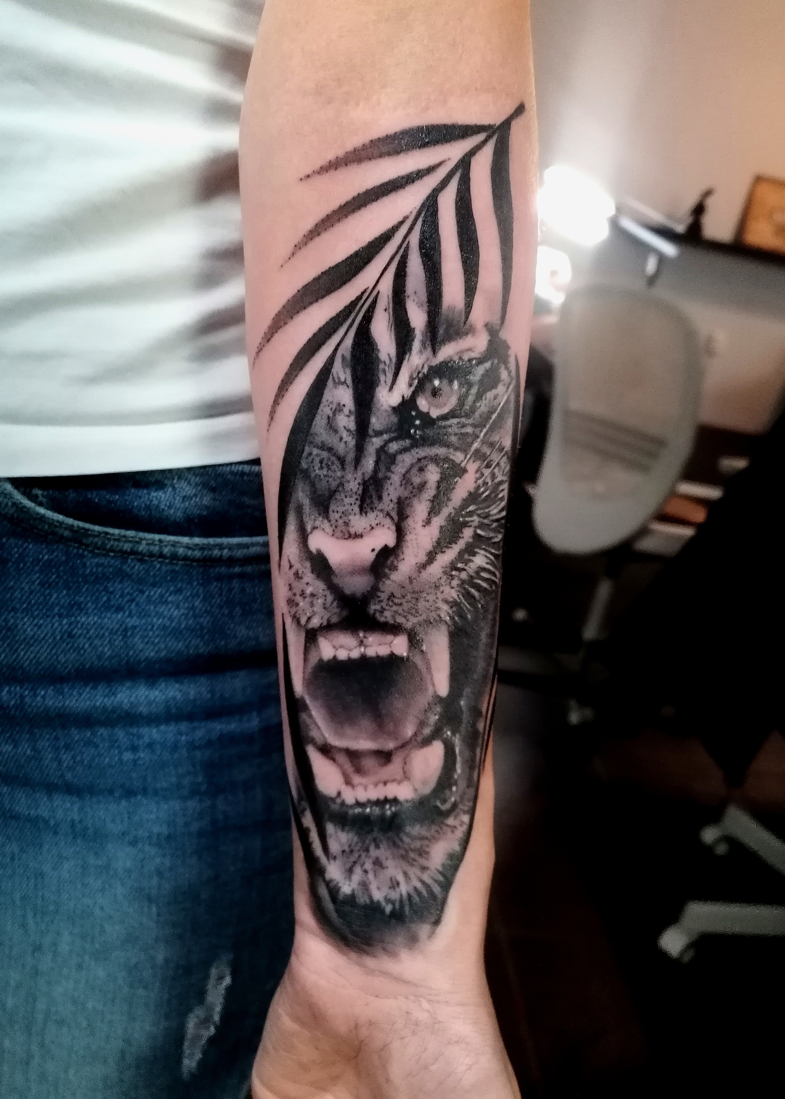 person with sleeve tattoo