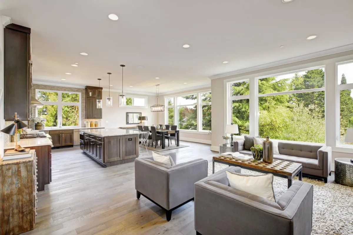 A home with open floor plan and natural light