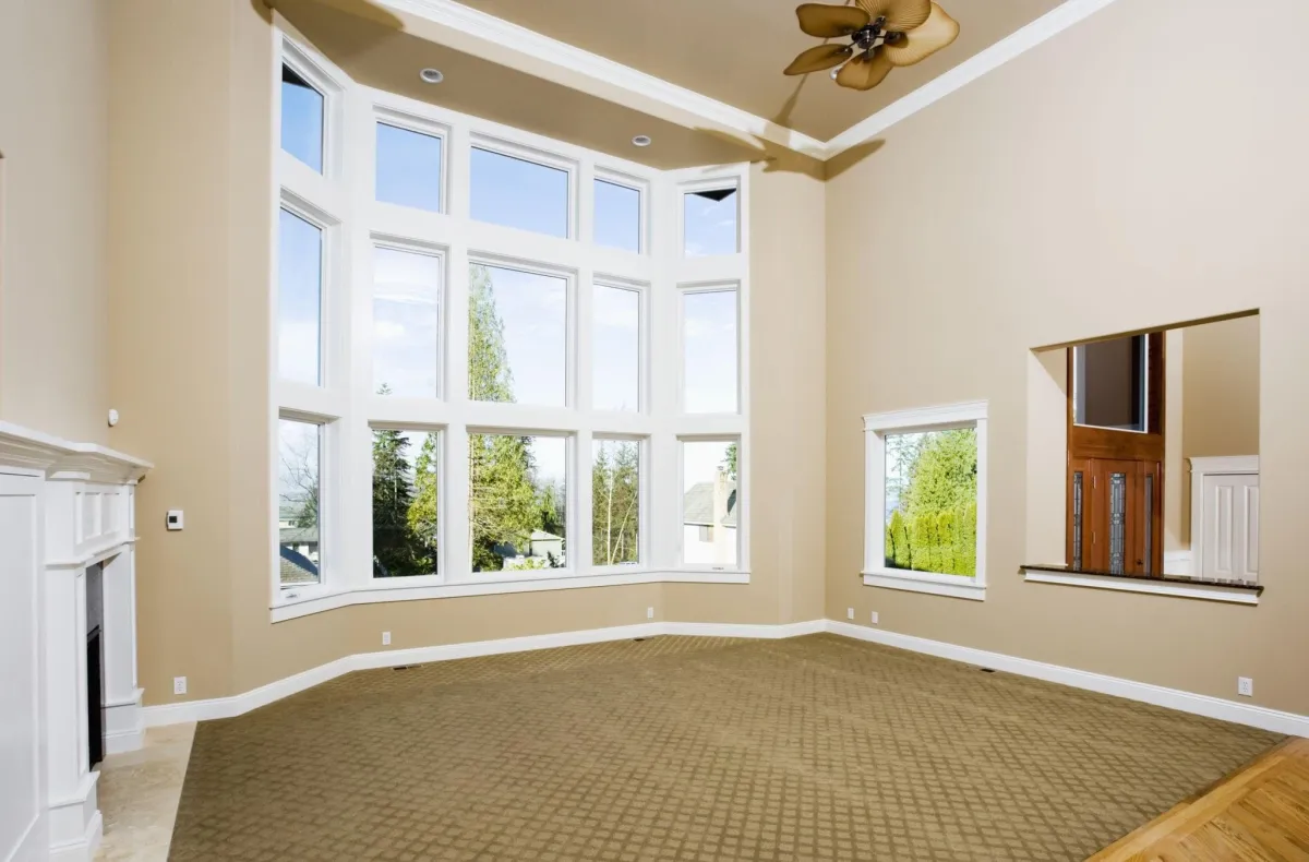 a home with large windows