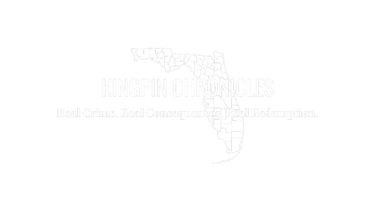 "Kingpin Chronicles podcast featuring real crime stories."