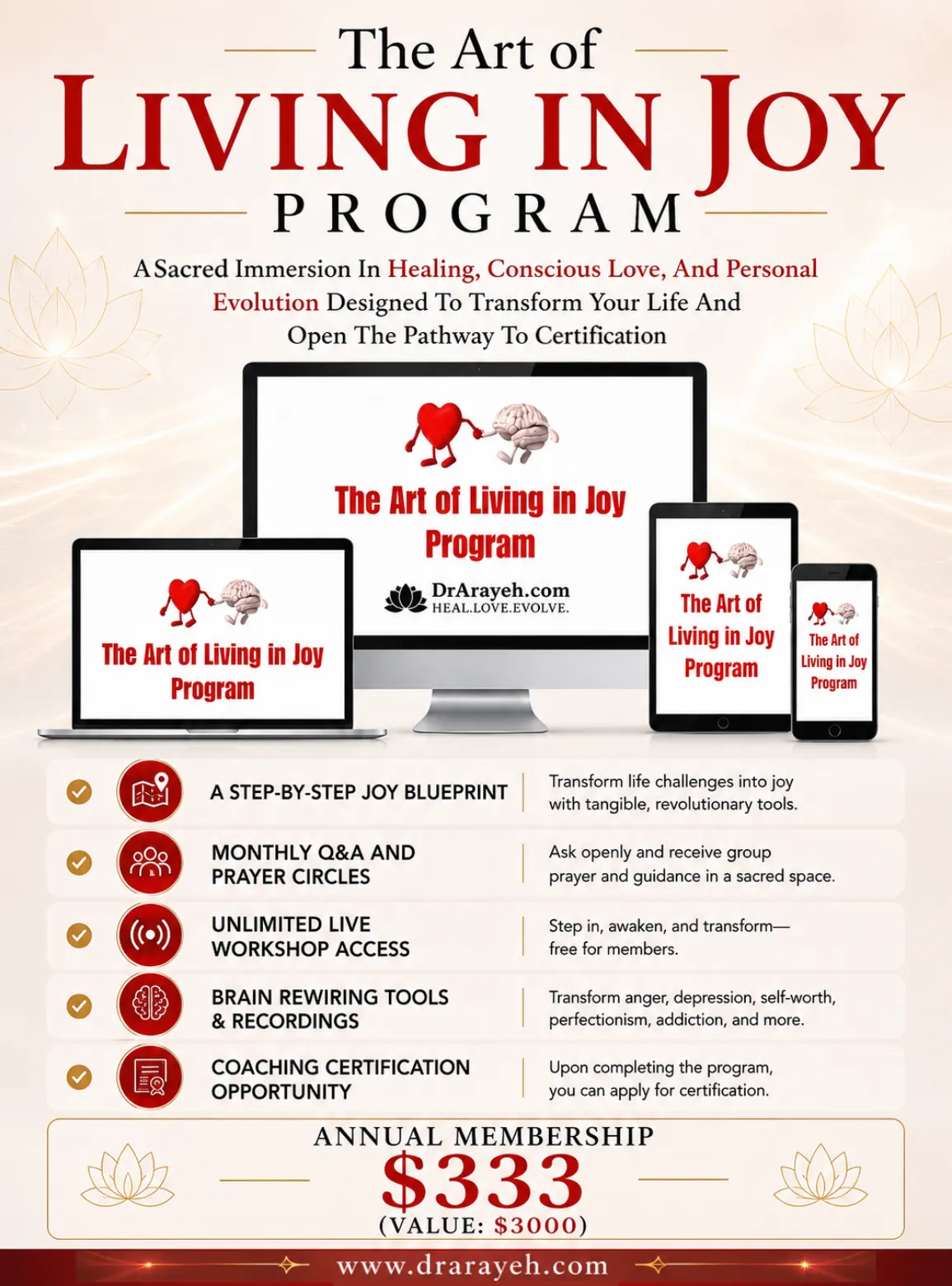 The Art of Living in Joy Program with Dr. Arayeh