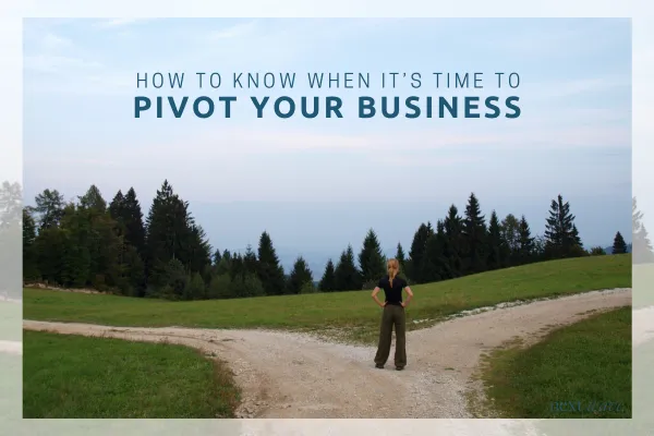 Woman entrepreneur considering a strategic business pivot and deciding how to change direction with confidence
