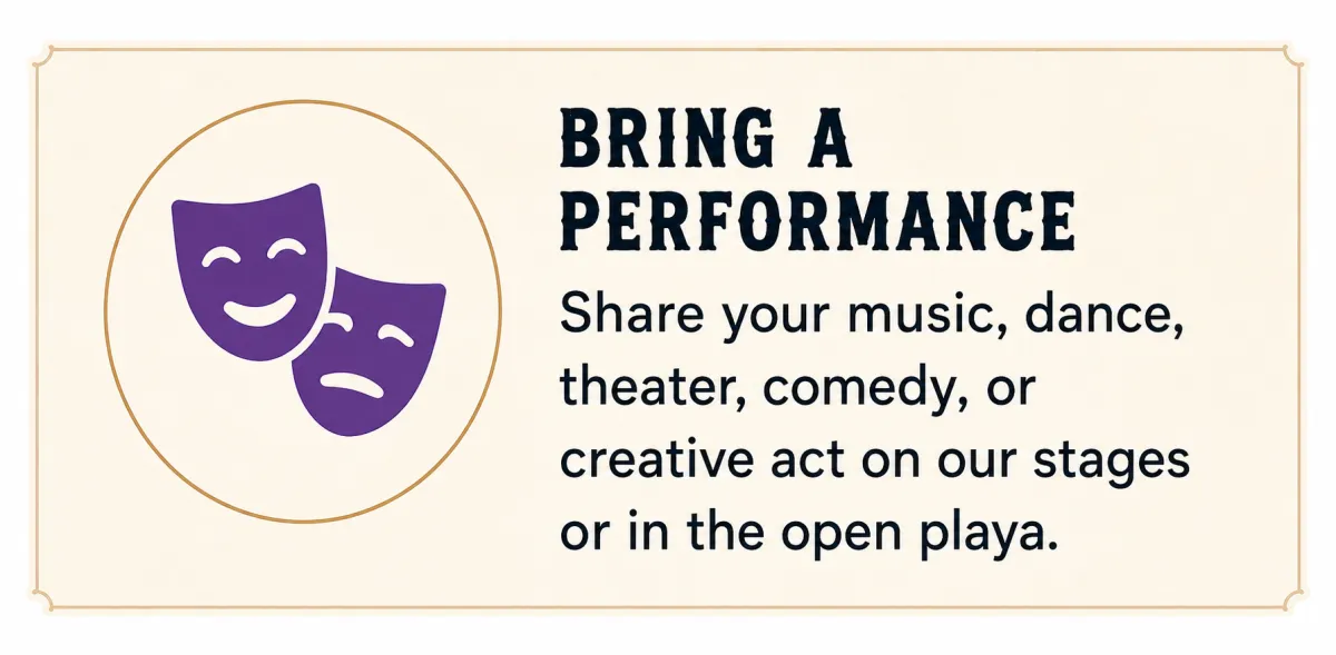 Bring a performance