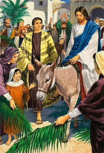Jesus on a donkey