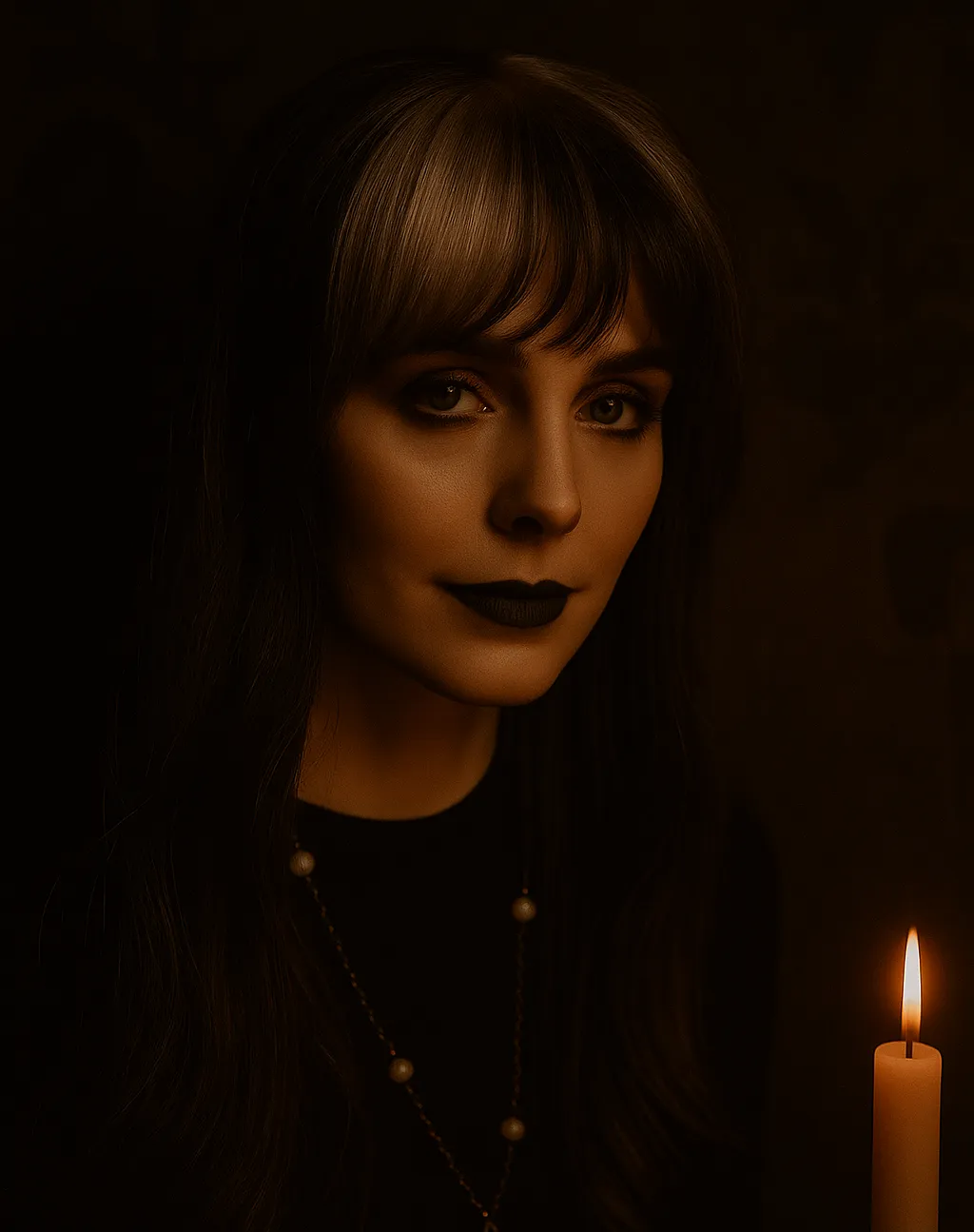 Portrait of Jay Davis, founder of Coven Noctis, surrounded by candlelight, embodying ritual devotion and ancestral magick.