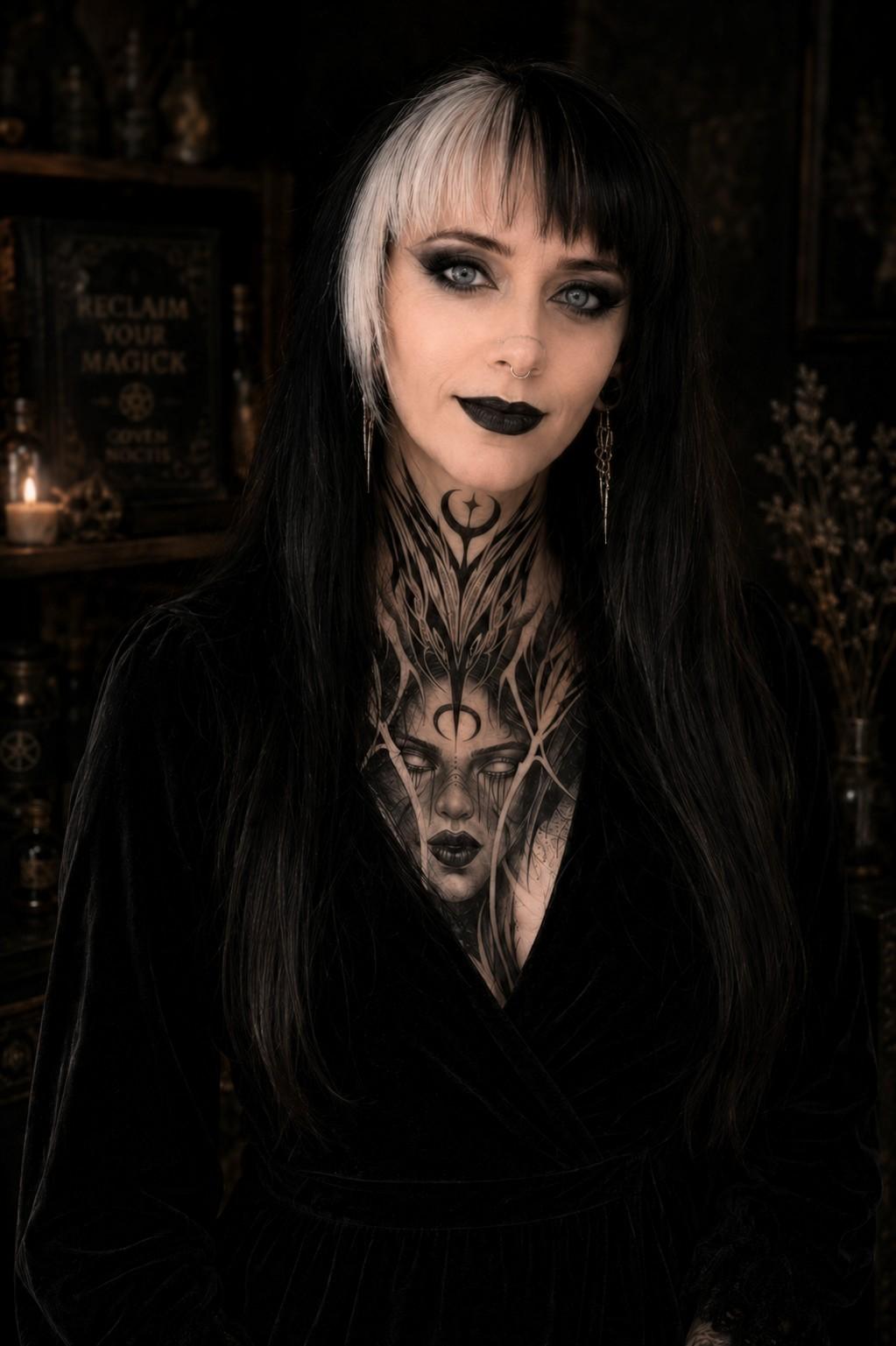 Portrait of Jay Davis, founder of Coven Noctis, surrounded by candlelight, embodying ritual devotion and ancestral magick.