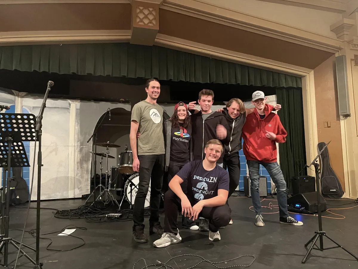 Andrew Brown with his students!