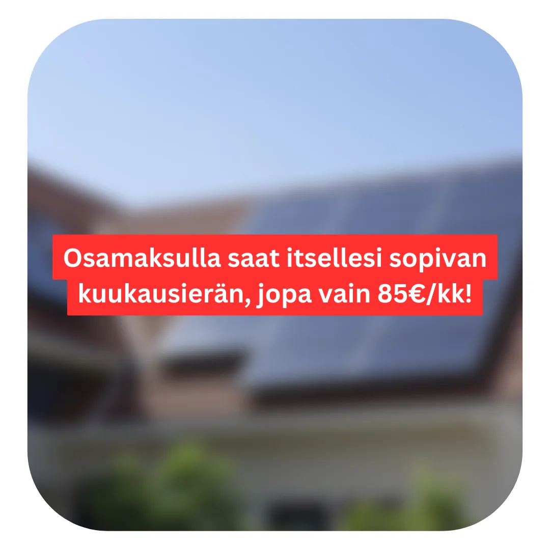 Aurinkopaneelit asennettuna Espoo