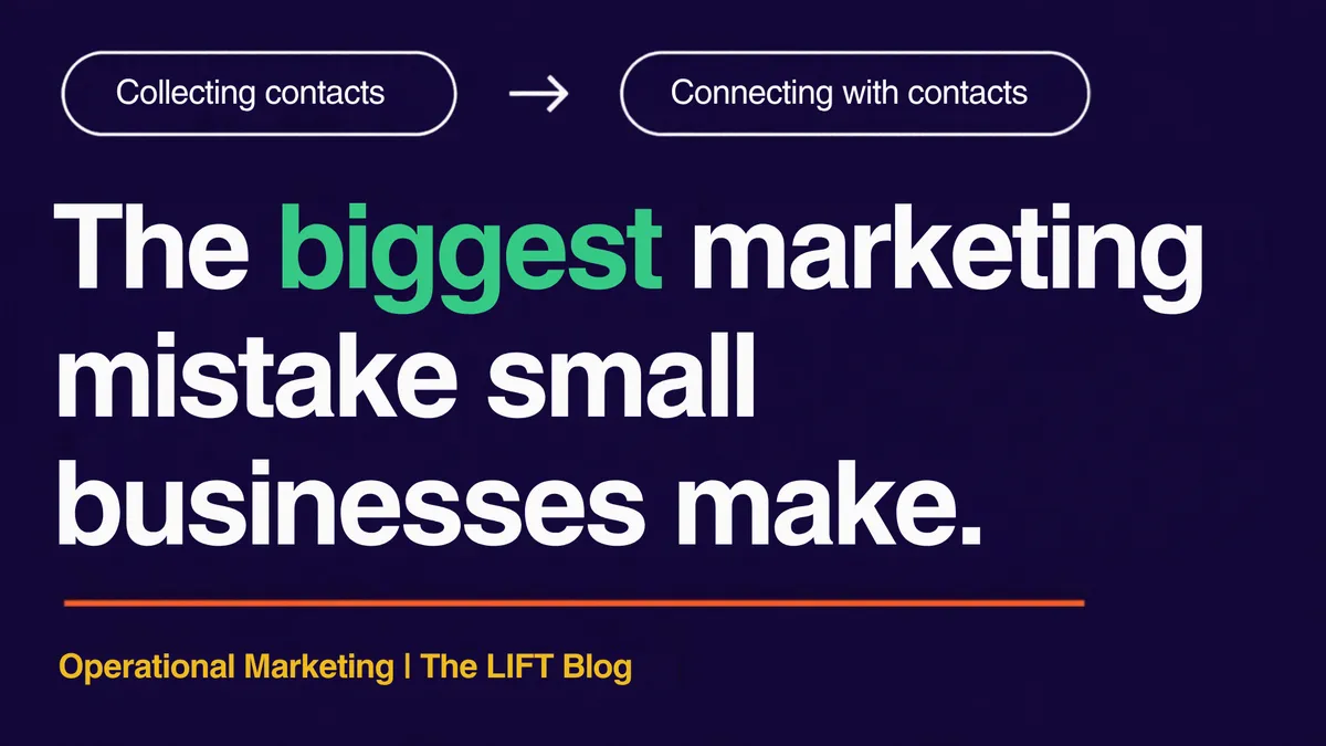 The Biggest Marketing Mistake Small Businesses Make
