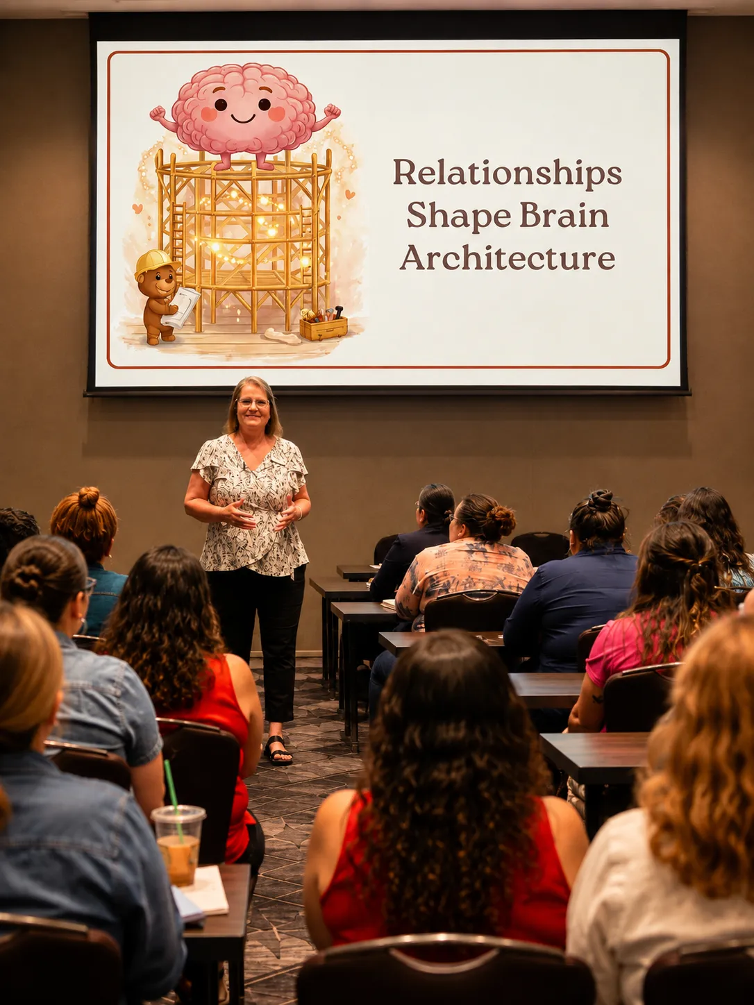 Presenting Relationships Shape Brain Architecture to a room of educators