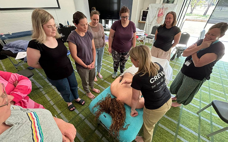 Christine teaching a workshop