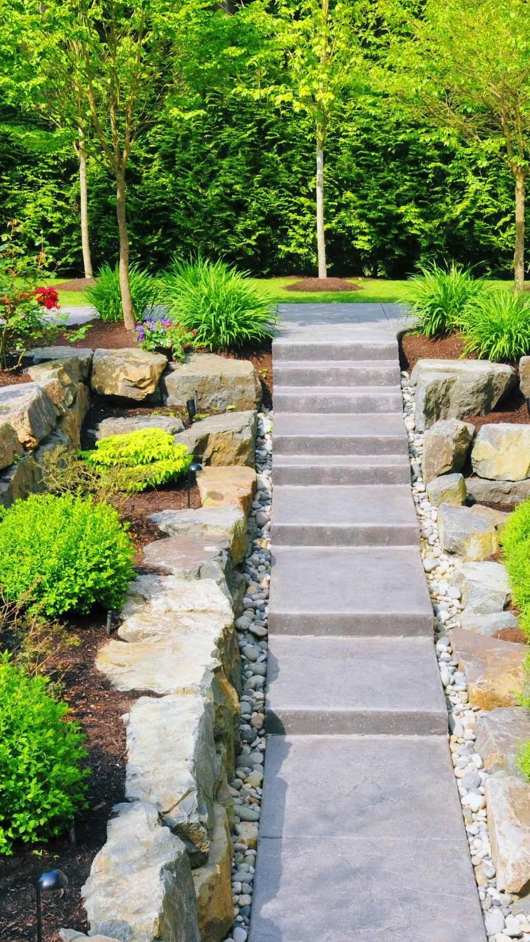 Stone path landscaping job complete in Sonoma County 