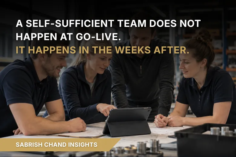 A Self-Sufficient Team Does Not Happen at Go-Live. It Happens in the Weeks After.