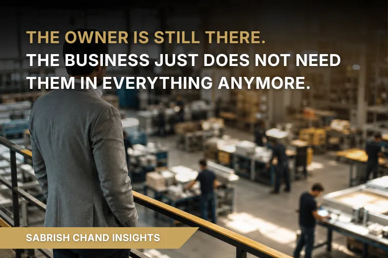 The Owner Is Still There. The Business Just Does Not Need Them in Everything Anymore.
