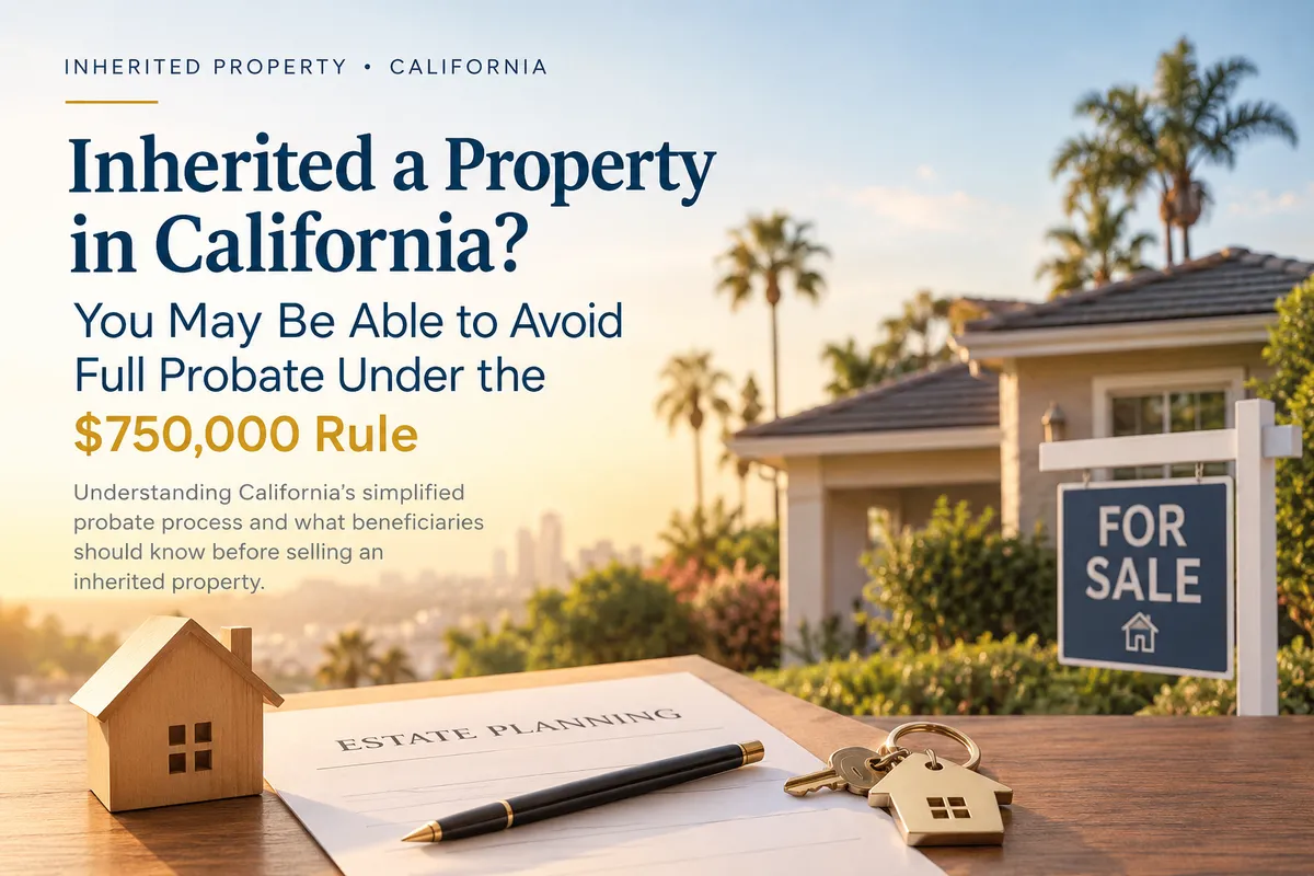 Inherited a Property in California? You May Be Able to Avoid Full Probate Under the $750,000 Rule
