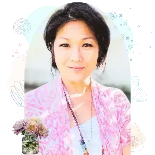 Rev. Evelyn Foreman portrait in a purple dress for the About page — a warm, compassionate spiritual teacher devoted to mindful and sacred living.