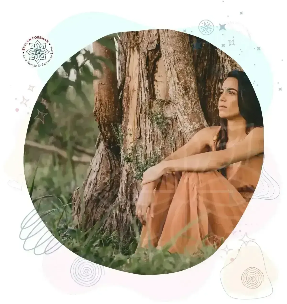 Homepage blog section - woman sitting in contemplation, reflecting on money blocks and pathways to financial healing