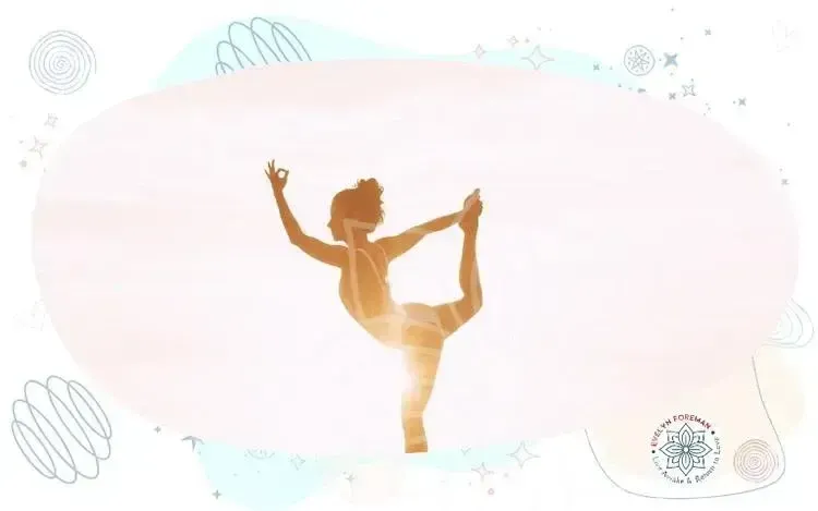 Evelyn Foreman Blog Directory — Meditation for Anxiety — woman in standing yoga pose cultivating calm and grounding.