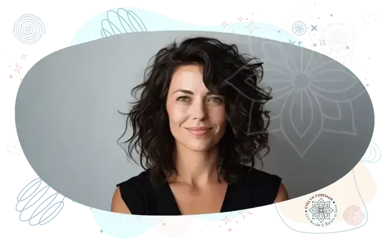 Woman smiling softly, expressing calm and ease through gentle everyday meditation for stress-free living.