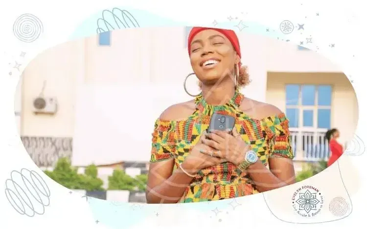 Healing through meditation for inner peace — woman with hands on heart in a calm reflective moment — gentle emotional healing and spiritual grounding.