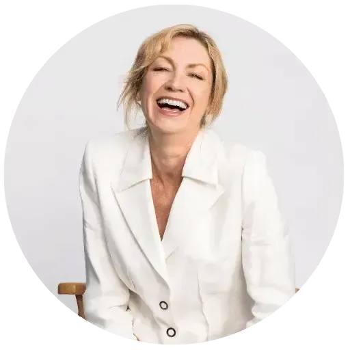 Testimonial image of [woman’s first name or anonymous if unknown] sharing her experience of the 7 Day Clarity Reset funnel, showing calm, relaxed, and inspired expression.