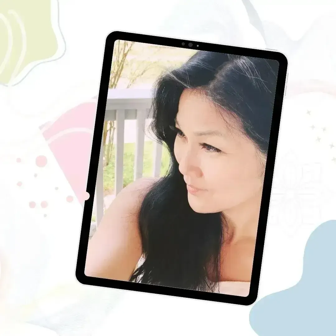 Portrait of Evelyn Foreman on the Self Compassion Starter Kit funnel opt-in page, inviting visitors to join the waitlist and begin their journey to nurture self-compassion and inner calm