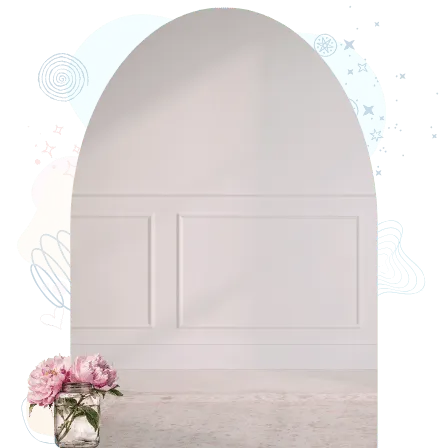 Minimal neutral interior background supporting practical details for integration circles