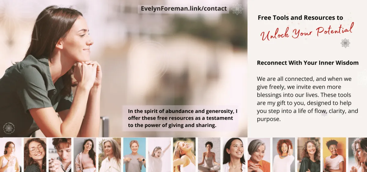Ad with text about free tools and resources, and a thumbnail gallery of diverse individuals