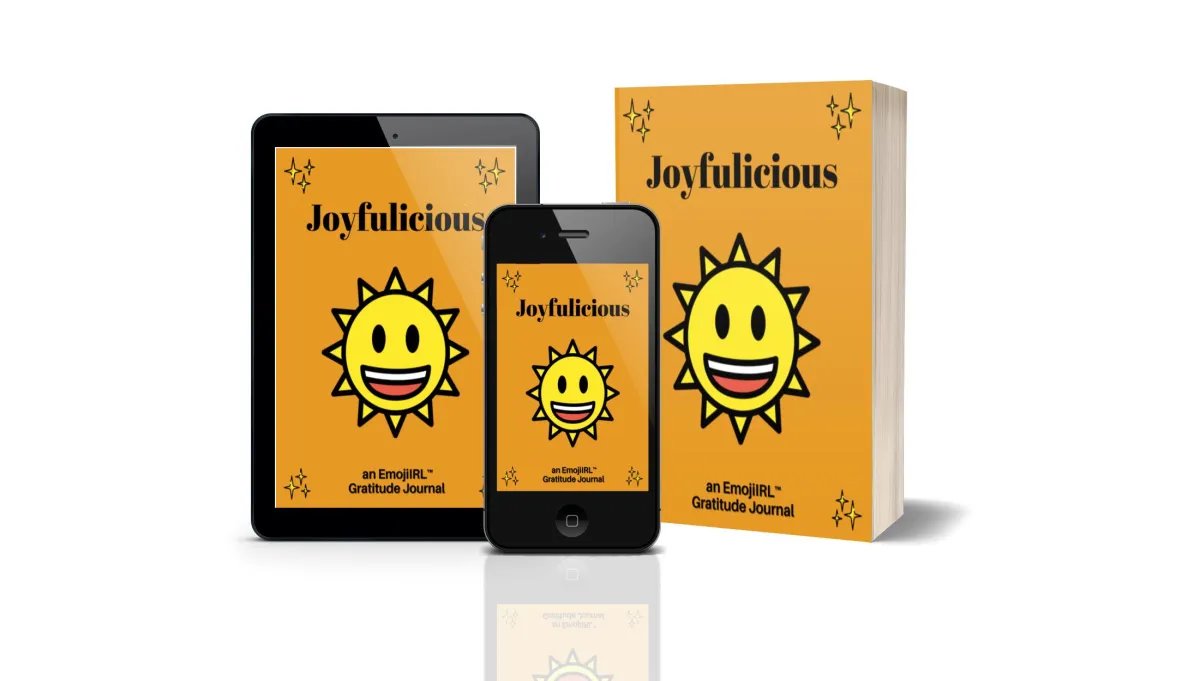 Joyfulicious Book Cover - Download on Tablet and Mobile Phone and Paperback Book (Digital Recreation)