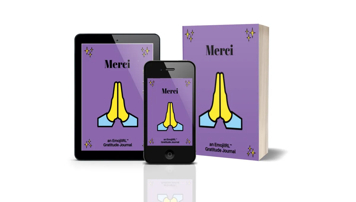 Merci Book Cover - Download on Tablet and Mobile Phone and Paperback Book (Digital Recreation)