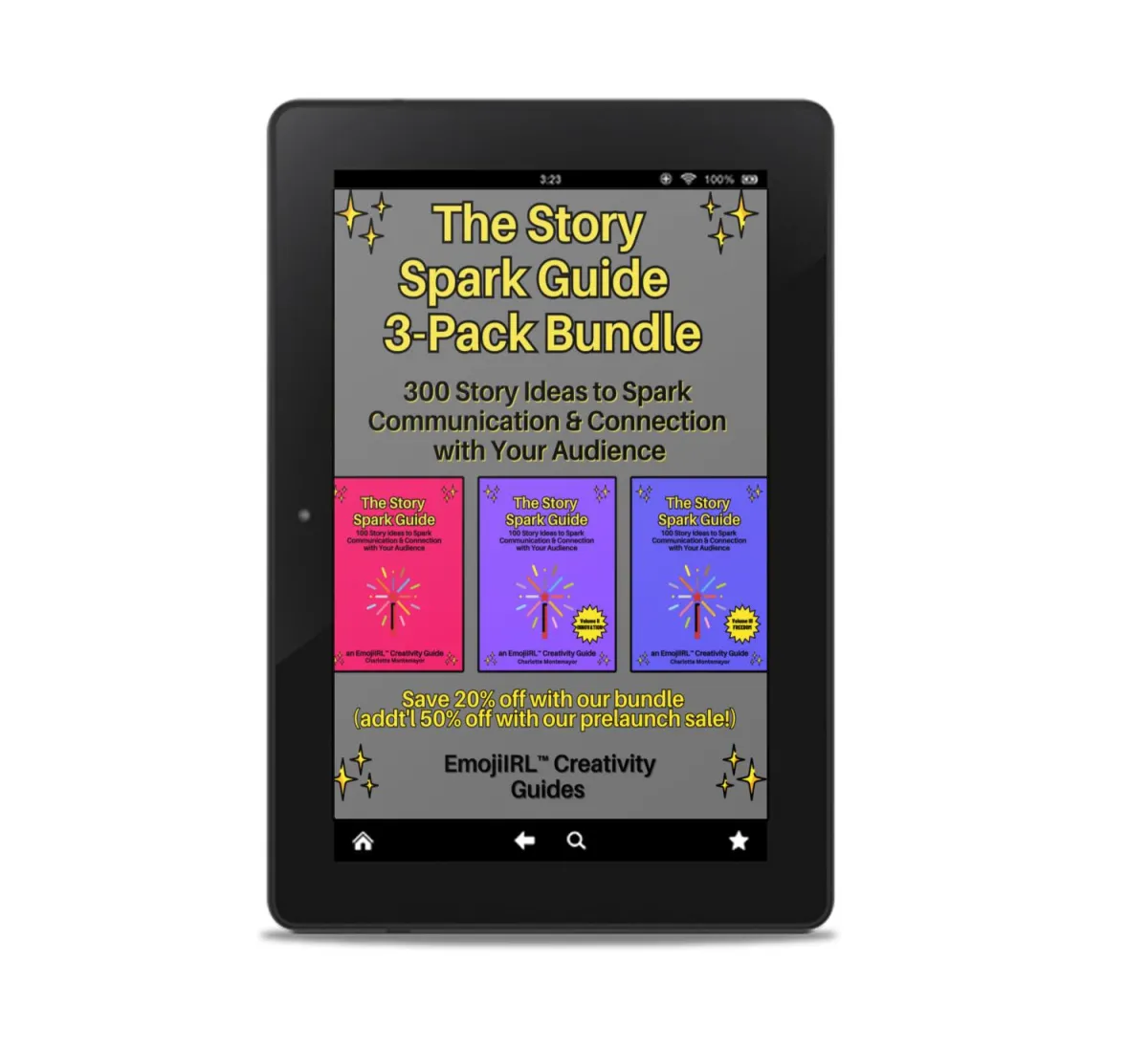 The Story Spark Guide 3-Pack BundleBook Cover - Download on Tablet (Digital Recreation)