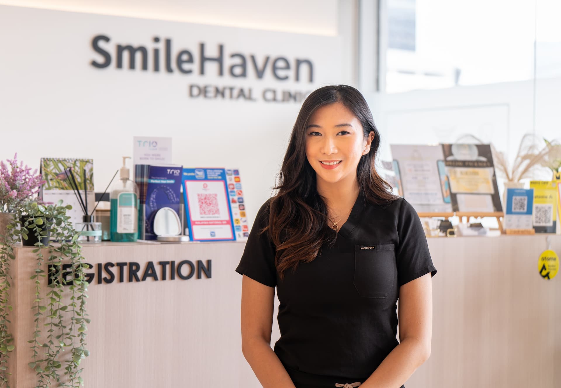 Dr. Jessica Tan, principal dentist at Smile Haven Dental Clinic