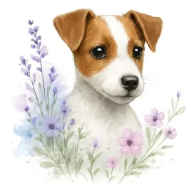 Tri-colored smooth coat Jack Russell Terrier puppy from Arthur x Spirit pairing