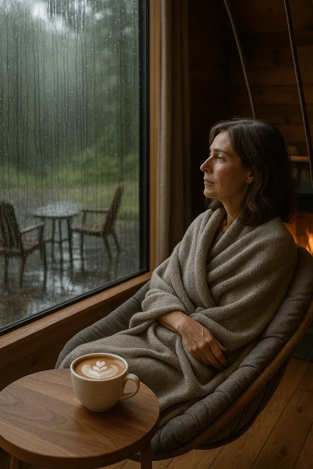 Her exit story women watching morning rain