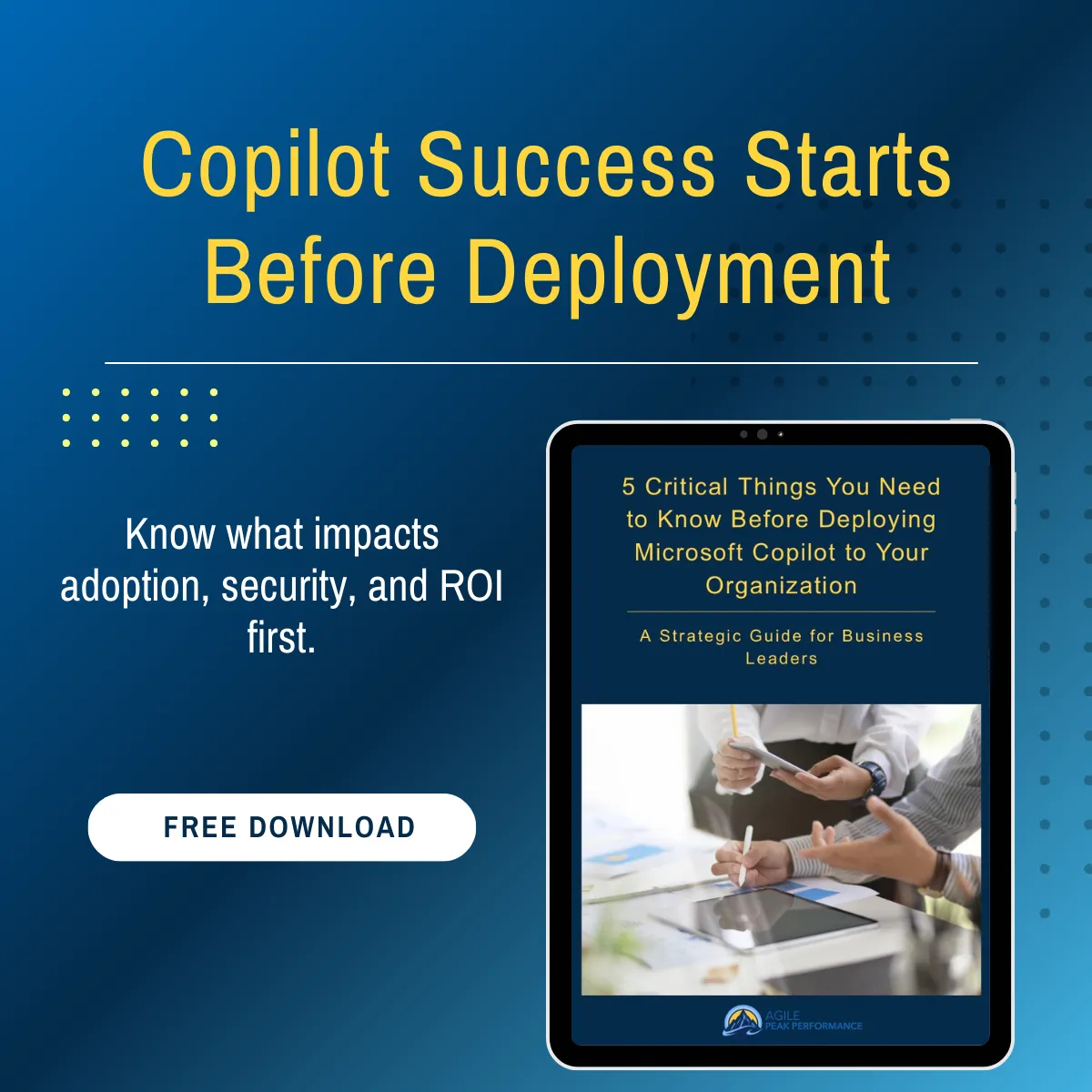 Dashboard showcasing Microsoft Copilot benefits