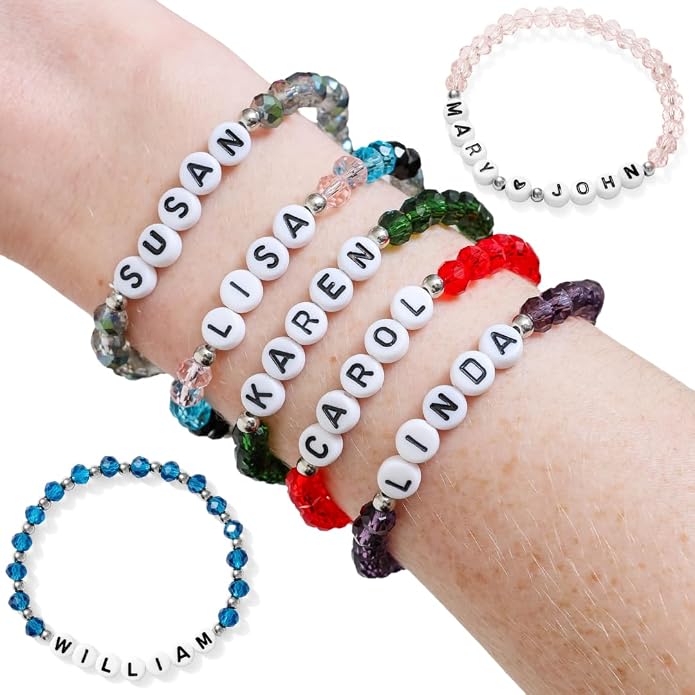 Personalized Handmade Crystal Bead Bracelet 