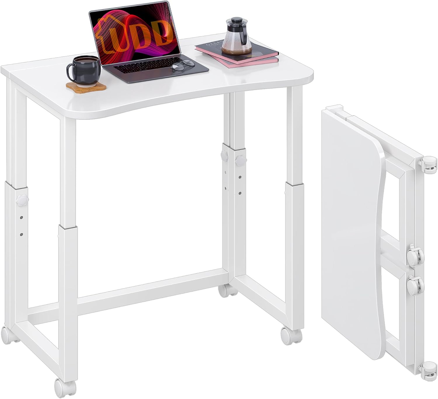 Mobile Folding Small Rolling Computer Desk