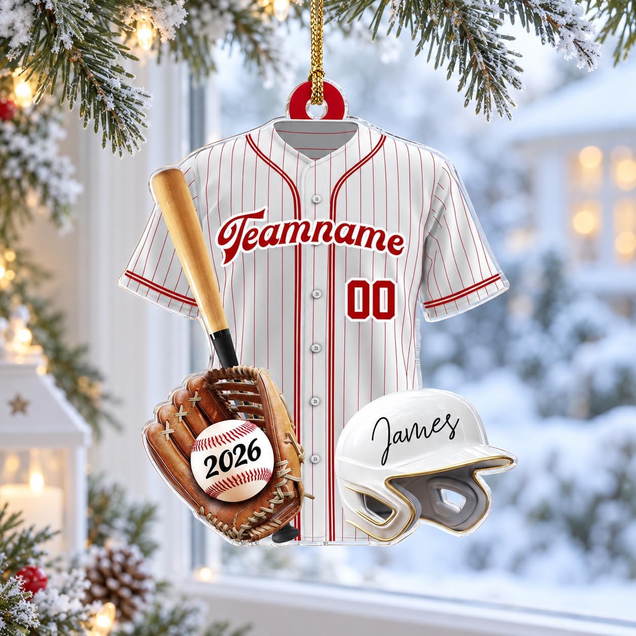 Personalized Baseball Ornament