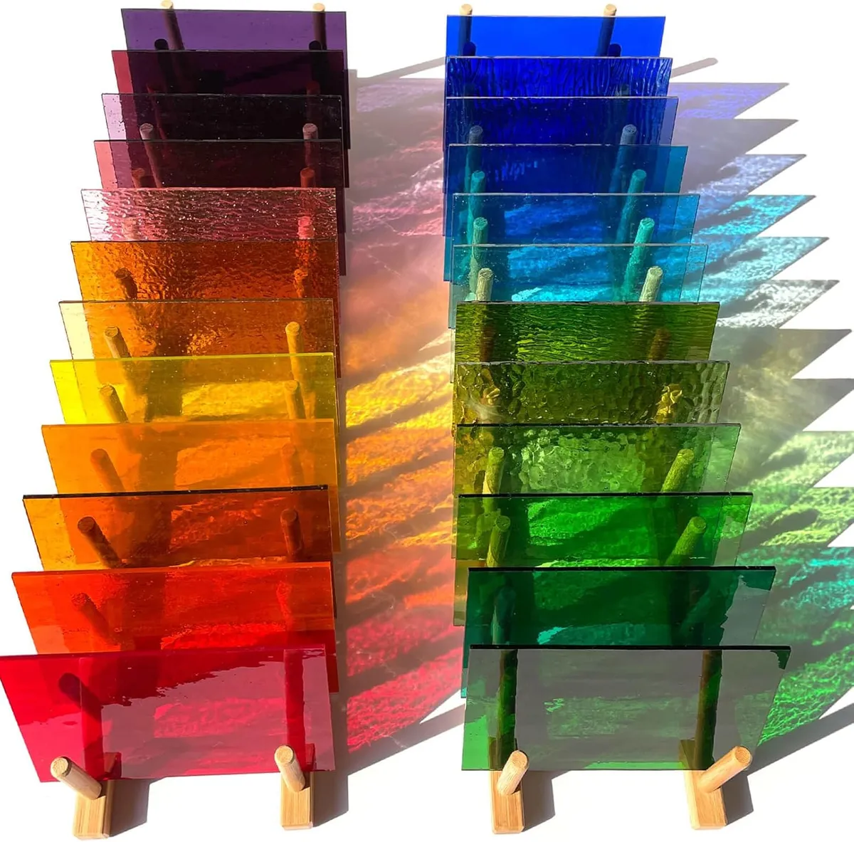 Sheets Transparent Cathedral Stained Glass Variety Pack