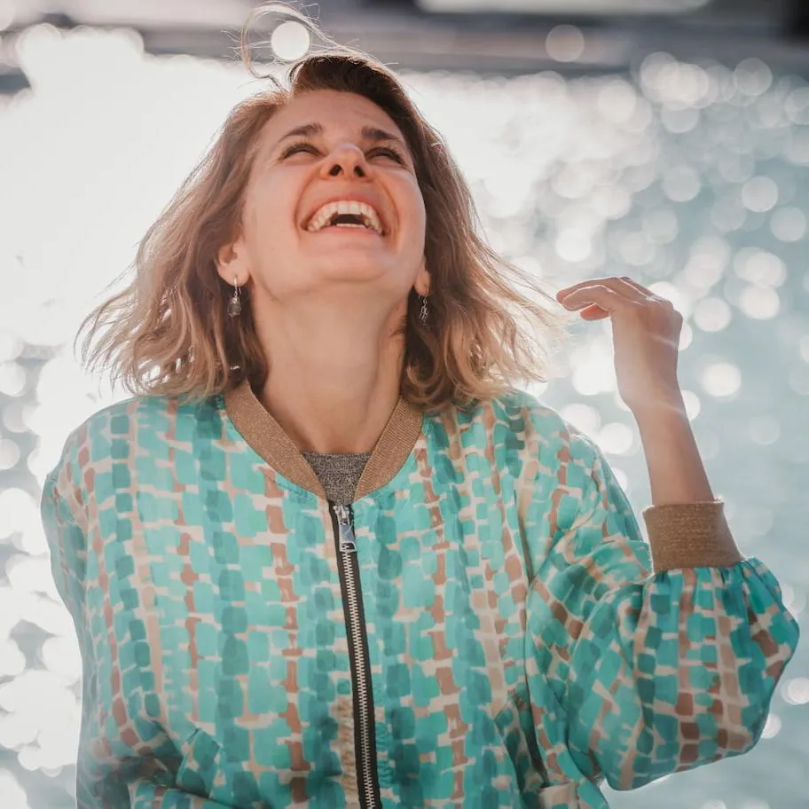 Calm woman experiencing emotional release through breathwork