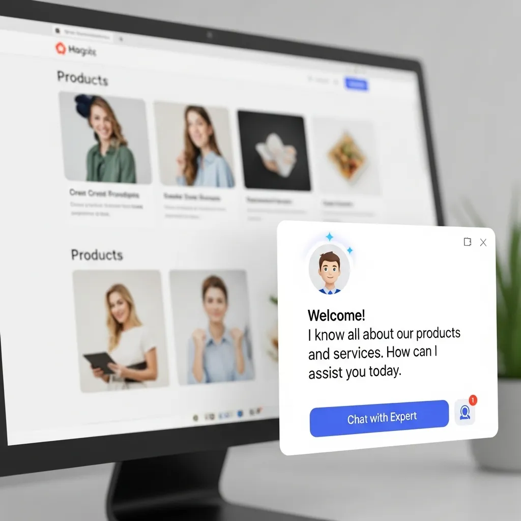 24/7 AI website chatbot providing instant customer support and lead qualification