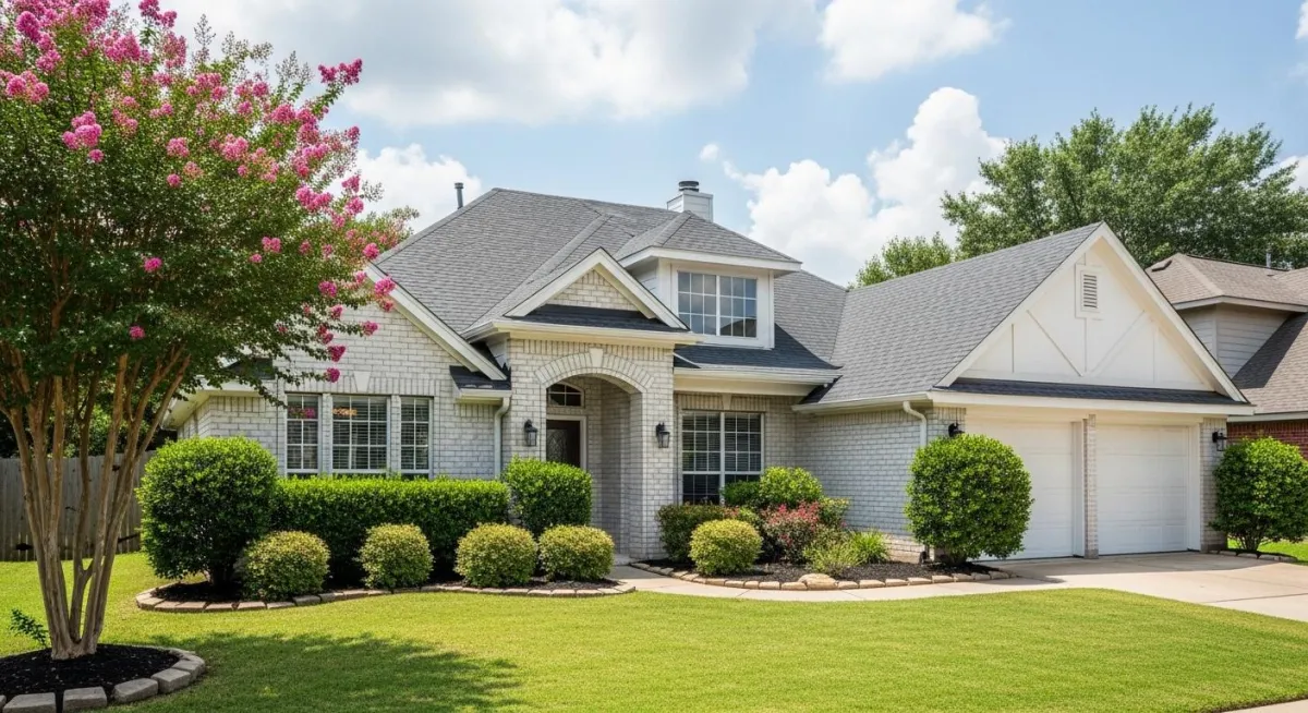 Completed roofing project in Cedar Park subdivision