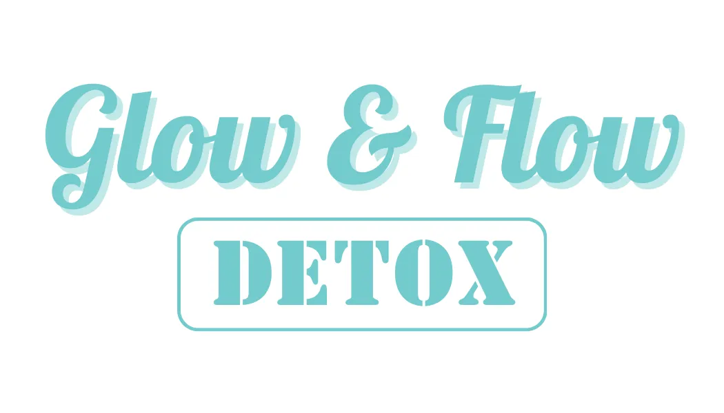 graphic logo of Glow and Flow Detox