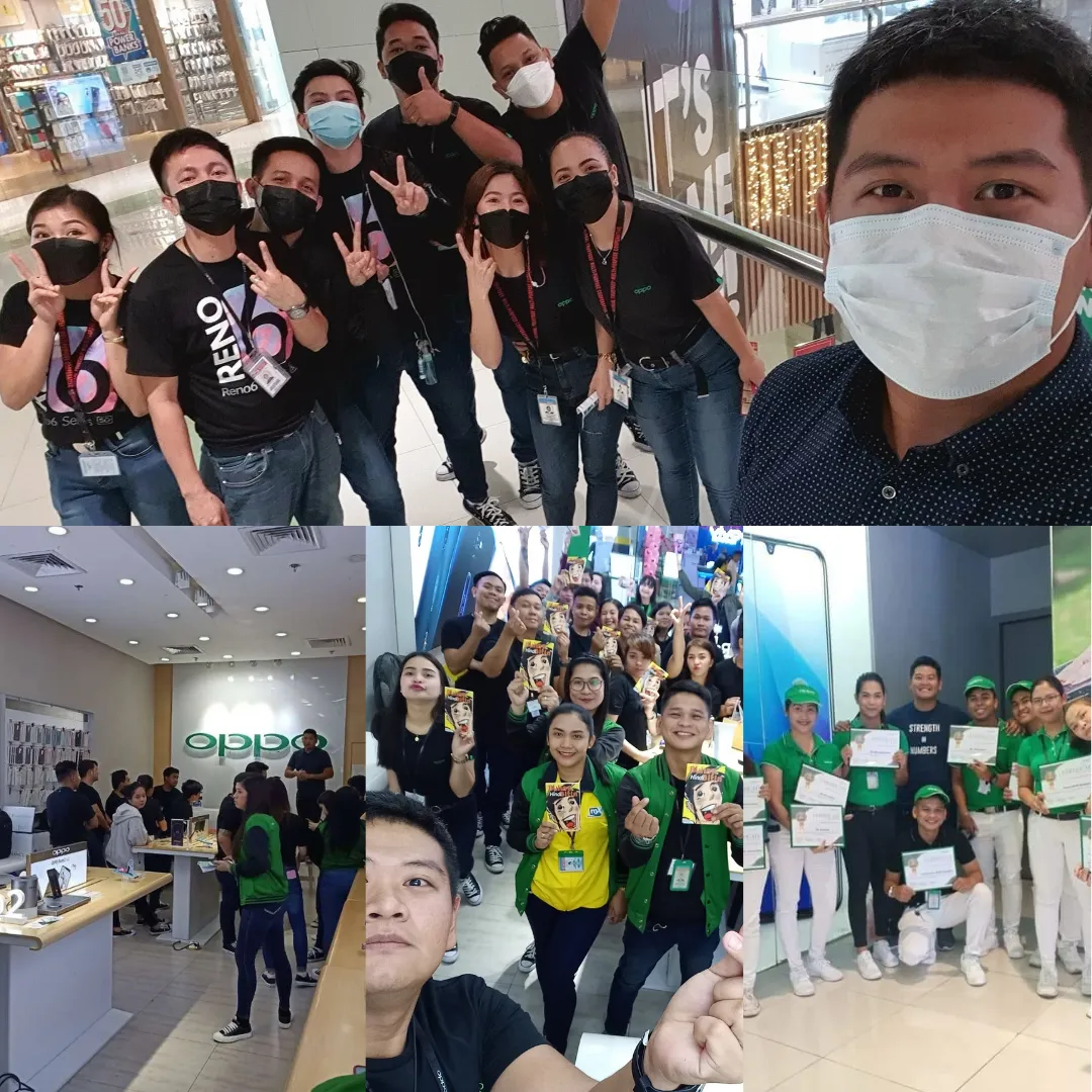 Product and brand training session with frontline staff