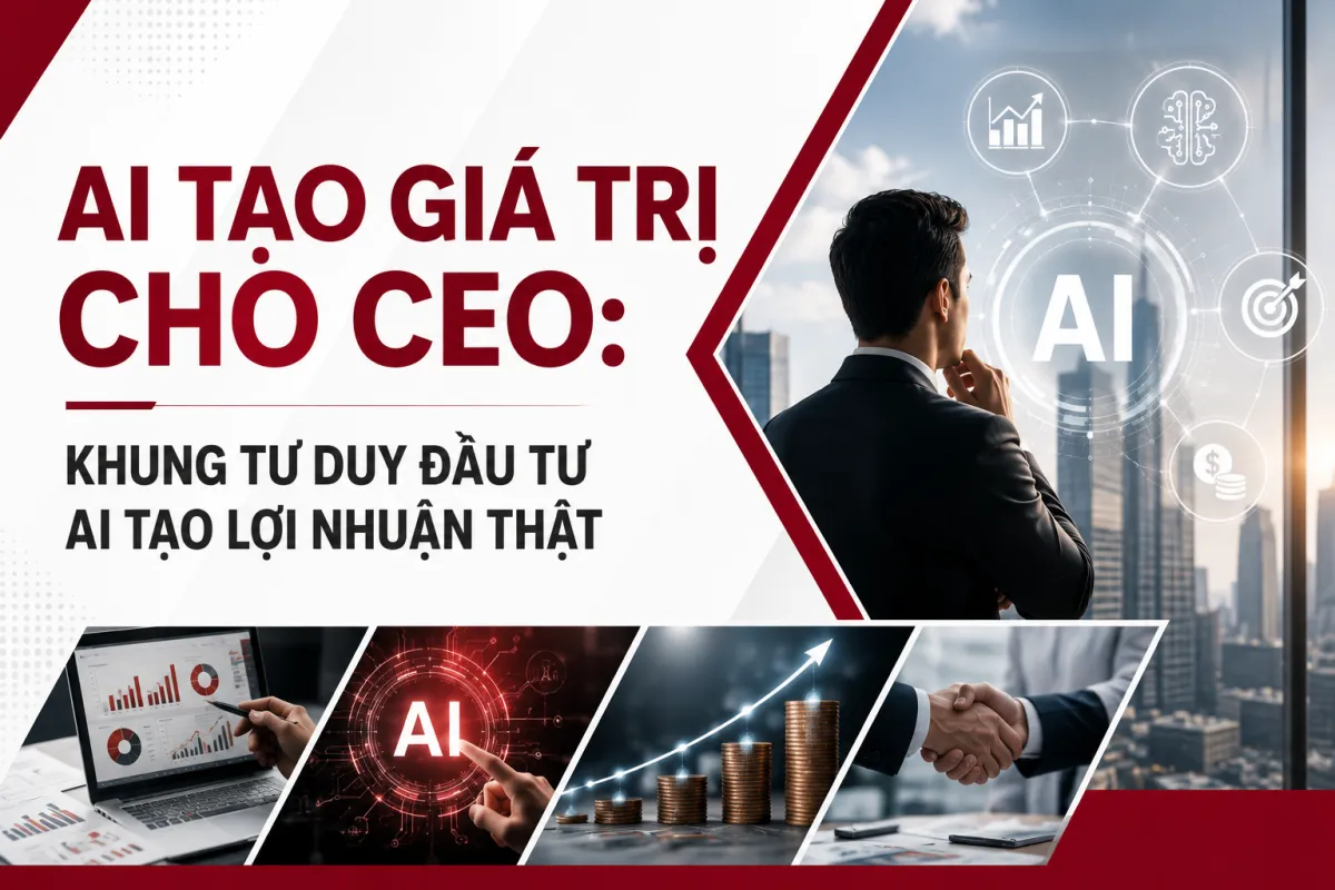 AI Tạo Giá Trị Cho CEO: Khung Tư Duy Đầu Tư AI Tạo Lợi Nhuận Thật