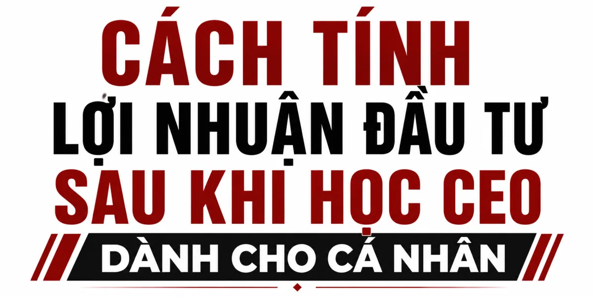 Cách Tính Lợi Nhuận Đầu Tư Sau Khi Học CEO Dành Cho Cá Nhân