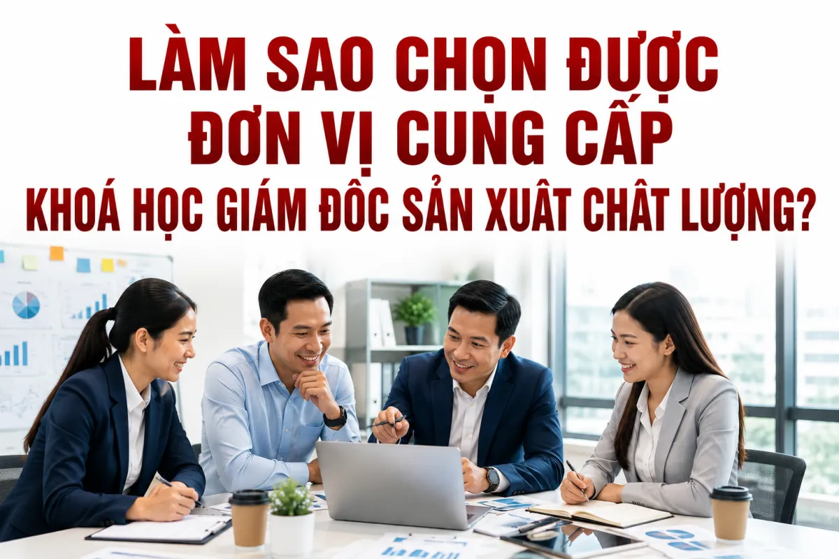 LÀM SAO CHỌN ĐƯỢC ĐƠN VỊ CUNG CẤP KHOÁ HỌC GIÁM ĐỐC SẢN XUẤT CHẤT LƯỢNG?