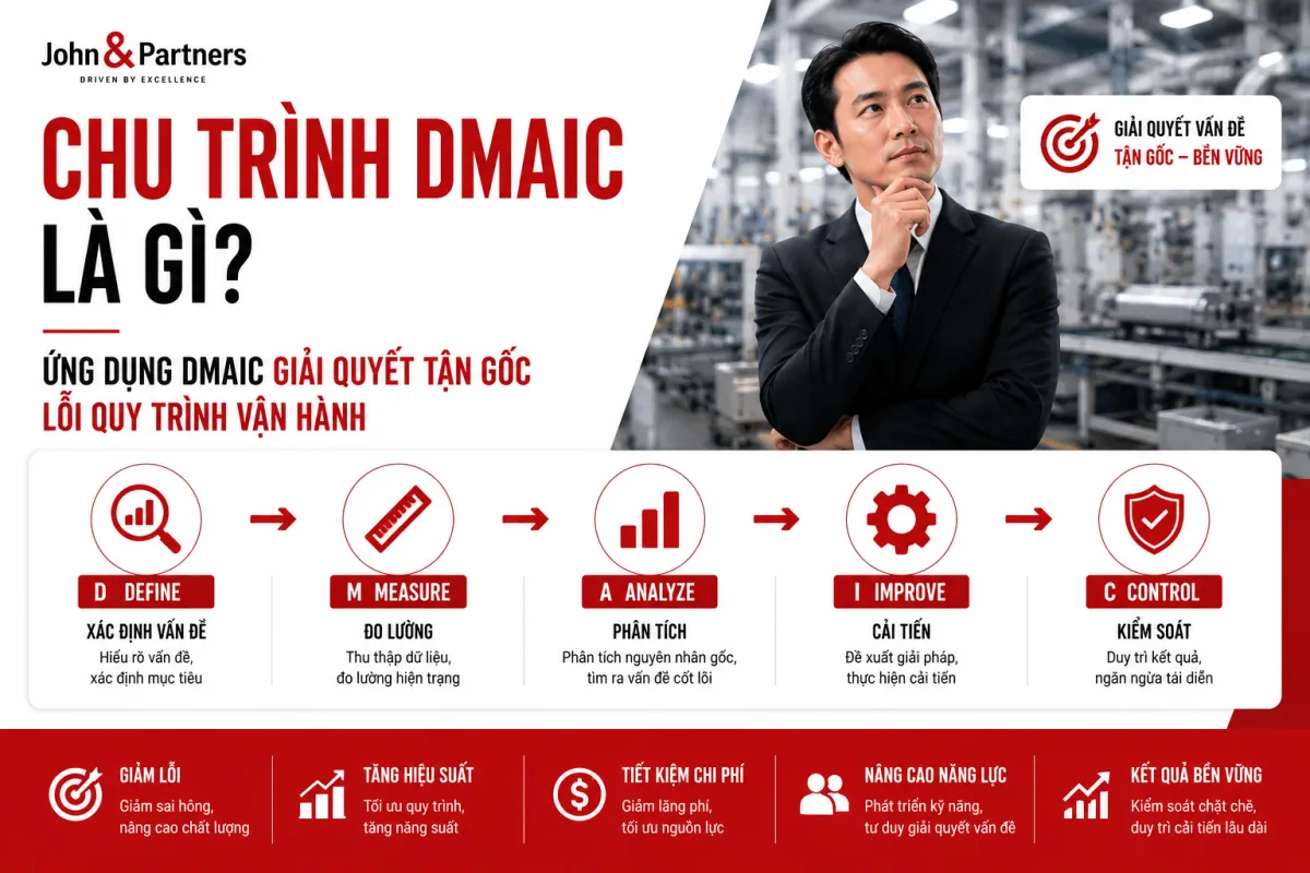Chu trình DMAIC là gì? Ứng dụng DMAIC giải quyết tận gốc lỗi quy trình vận hành