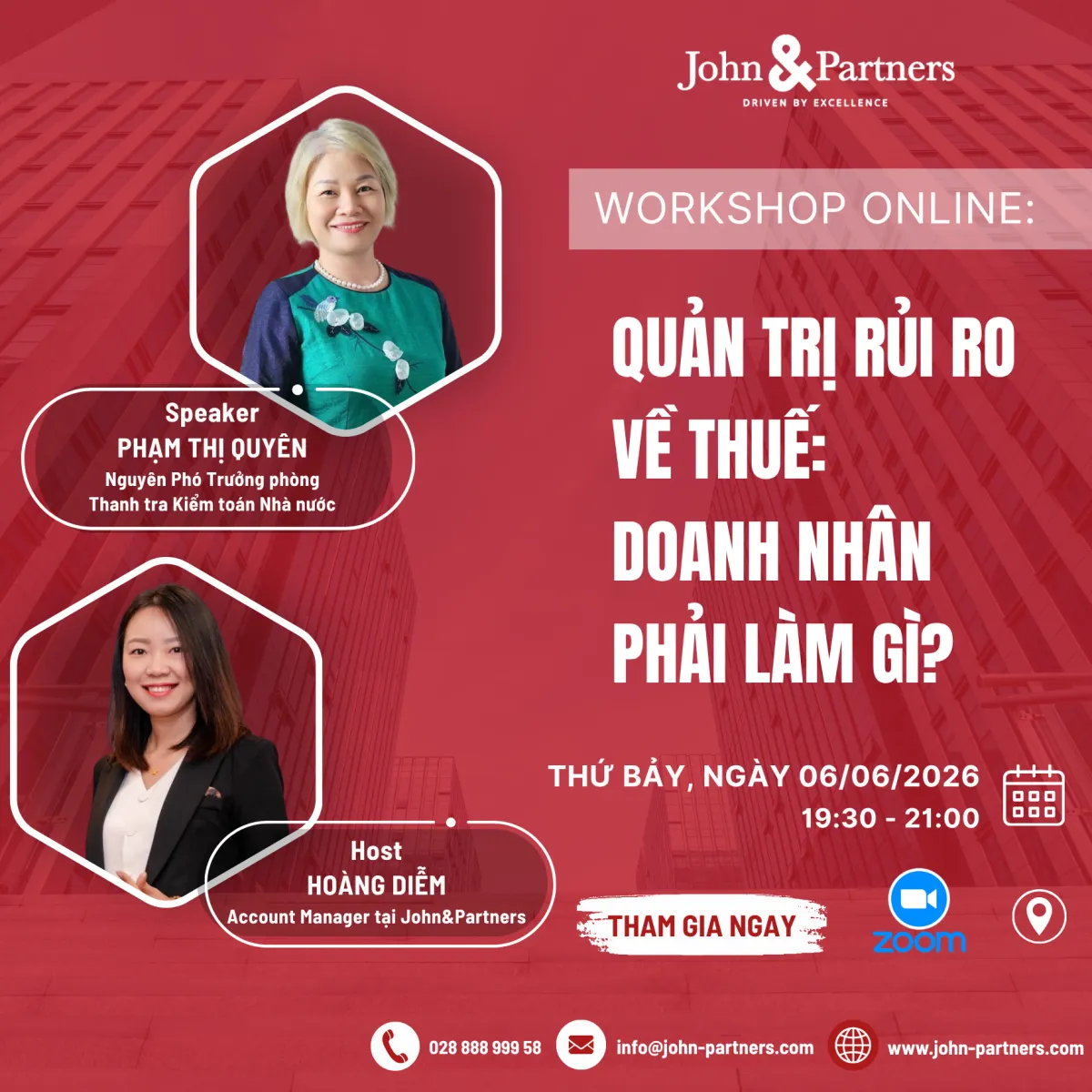 WEBINAR ONLINE | QUẢN TRỊ RỦI RO VỀ THUẾ: DOANH NHÂN PHẢI LÀM GÌ?