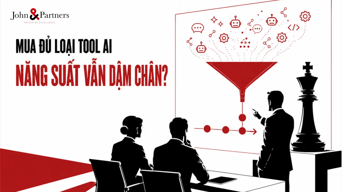 Mua đủ loại Tool AI nhưng năng suất Marketing và Vận hành vẫn dậm chân tại chỗ: Nguyên nhân và Lối thoát từ CAIO